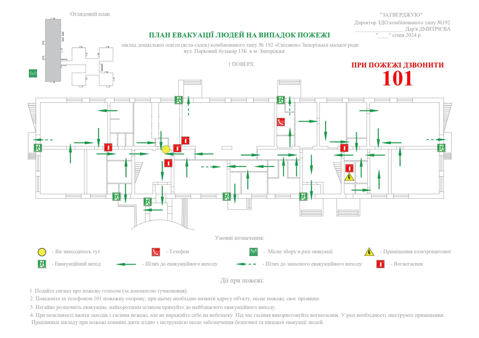 Плн эвакуации детского садика